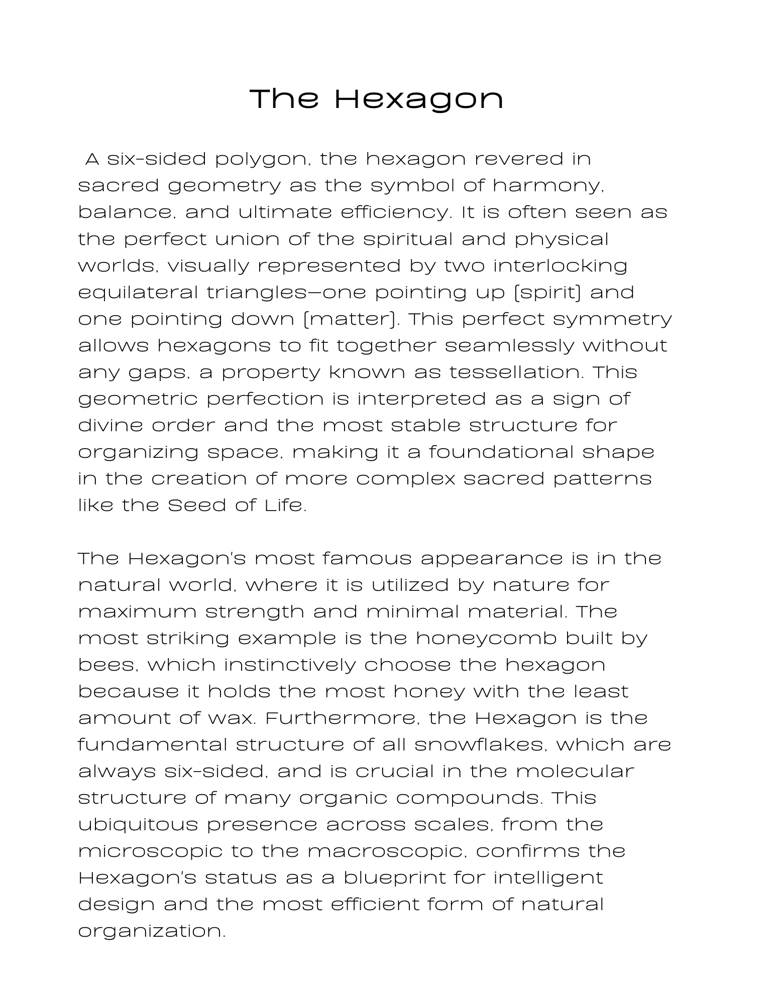 The Hexagon Explained