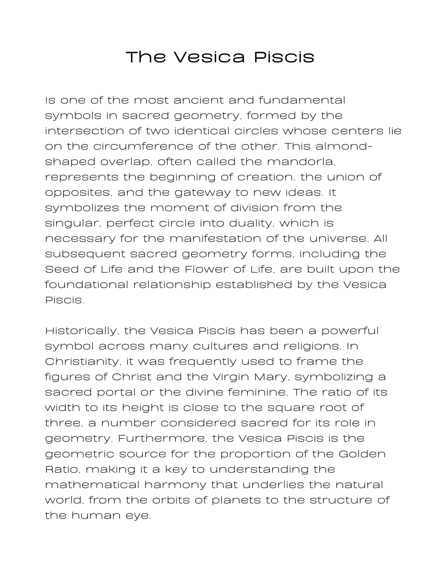 Vesica Piscis Explained